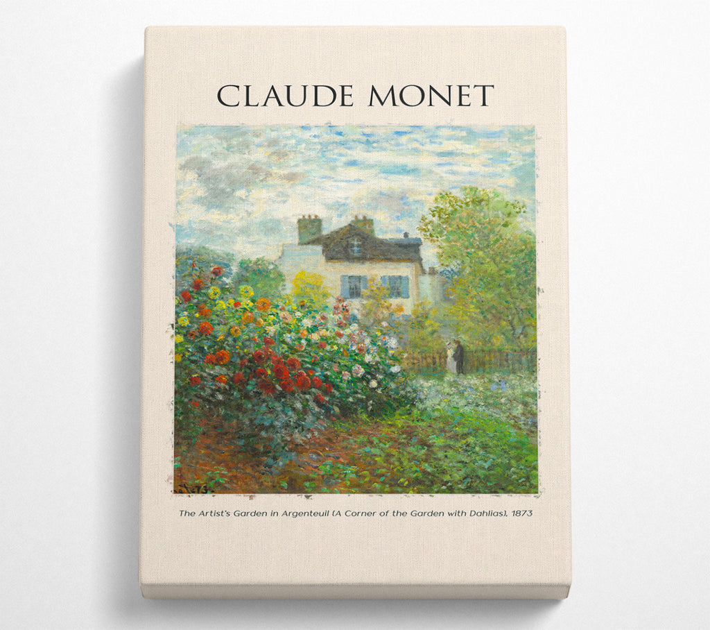 A Square Canvas Print Showing The Artist'S Garden In Argenteuil By Claude Monet Square Wall Art