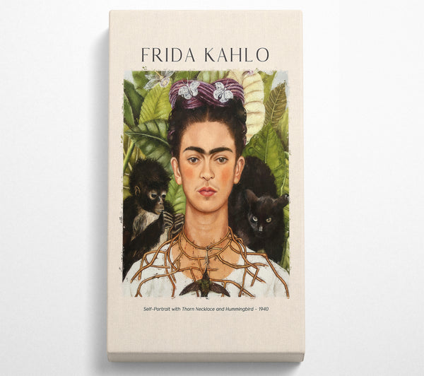 Self-Portrait With Thorn Necklace And Hummingbird By Frida Kahlo