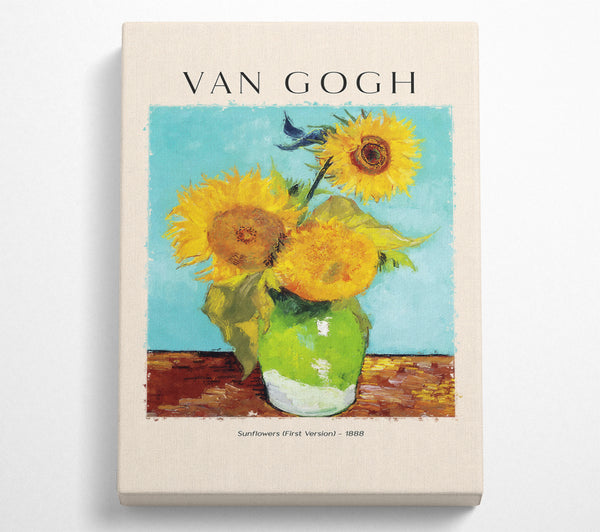 A Square Canvas Print Showing Sunflowers 1888By Van Gogh Square Wall Art