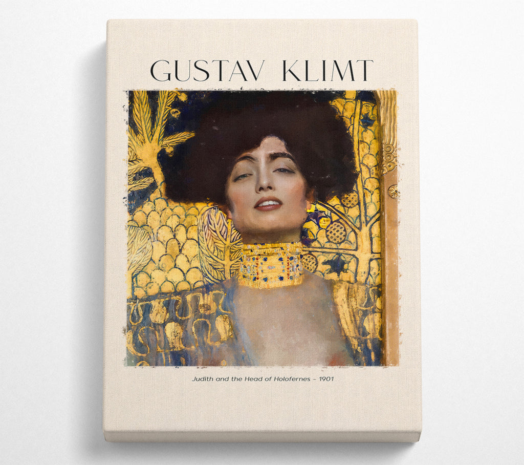 A Square Canvas Print Showing Judith And The Head Of Holofernes - 1901 By Gustav Klimt Square Wall Art
