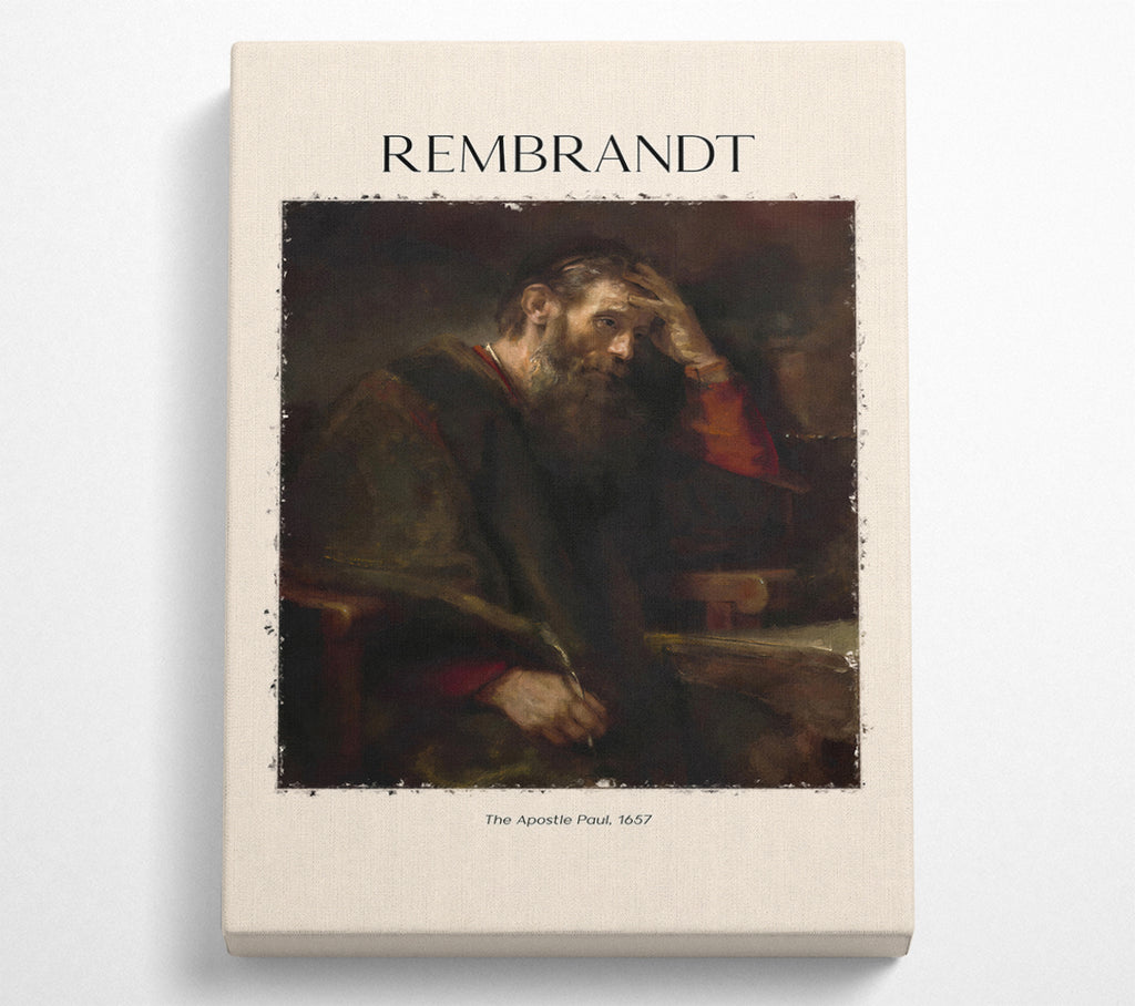 A Square Canvas Print Showing The Apostle Paul, 1657 By Rembrandt Square Wall Art
