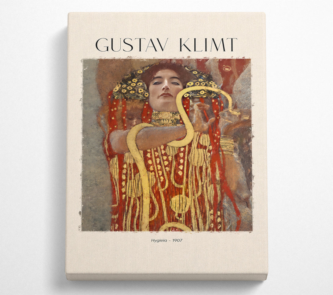 A Square Canvas Print Showing Hygieia - 1907 By Gustav Klimt Square Wall Art