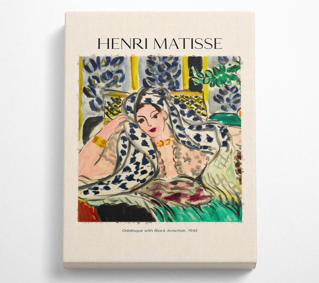 A Square Canvas Print Showing Odalisque With Black Armchair By Henri Matisse Square Wall Art