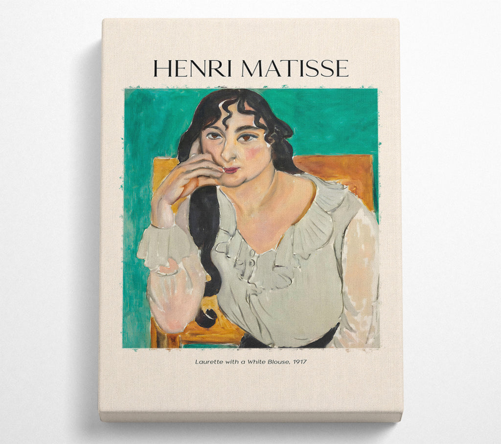 A Square Canvas Print Showing Laurette With A White Blouse, 1917 By Henri Matisse Square Wall Art