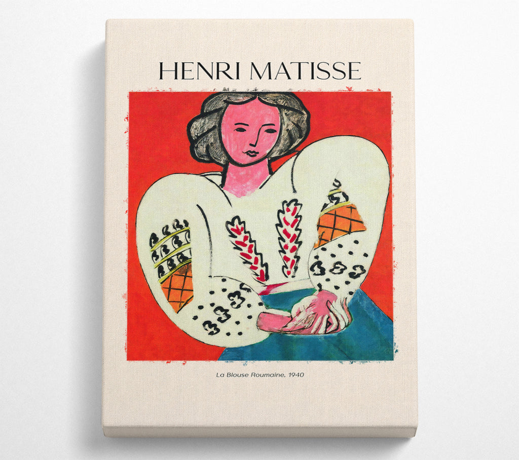A Square Canvas Print Showing La Blouse Roumaine, 1940 By Henri Matisse Square Wall Art