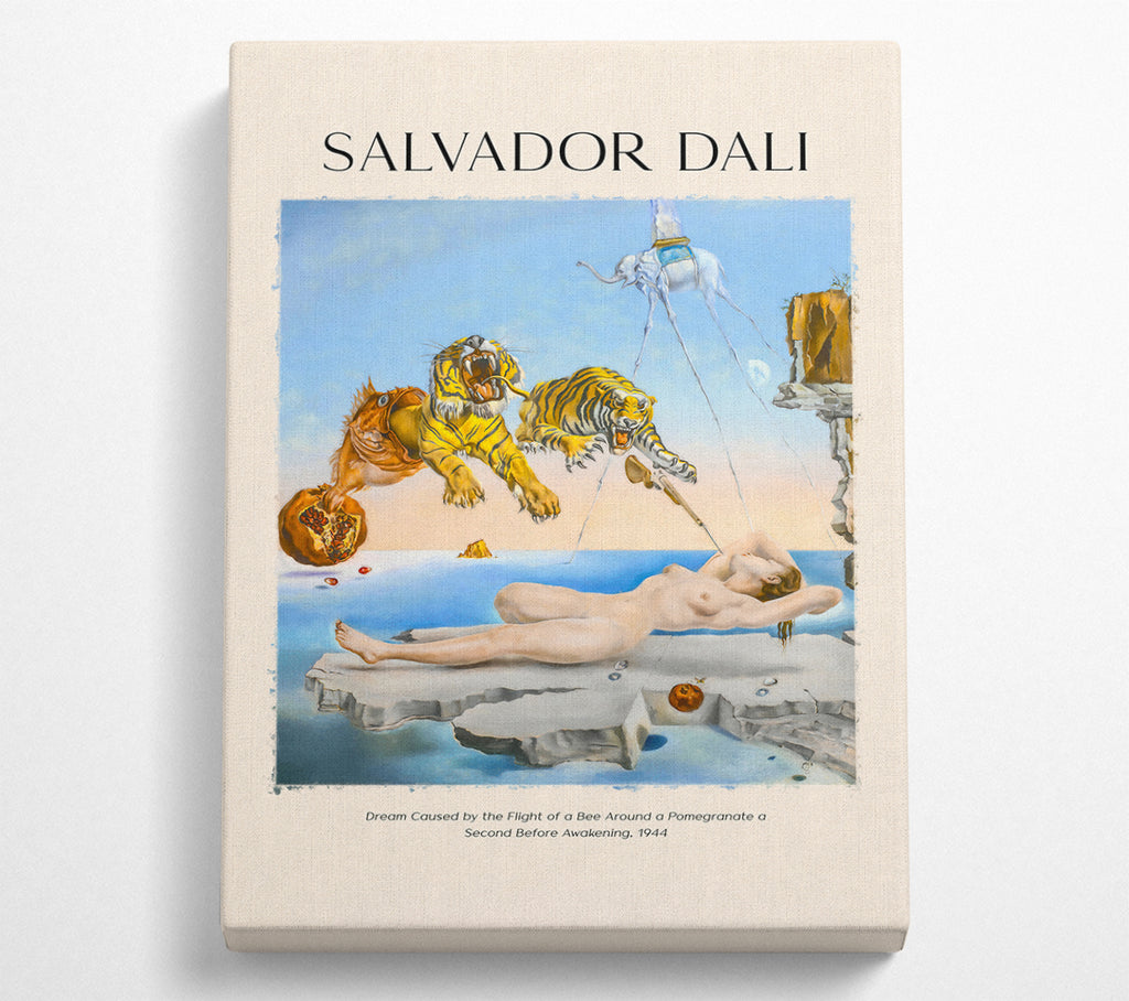 A Square Canvas Print Showing Dream Caused By The Flight Of A Bee By Salvador Dali Square Wall Art