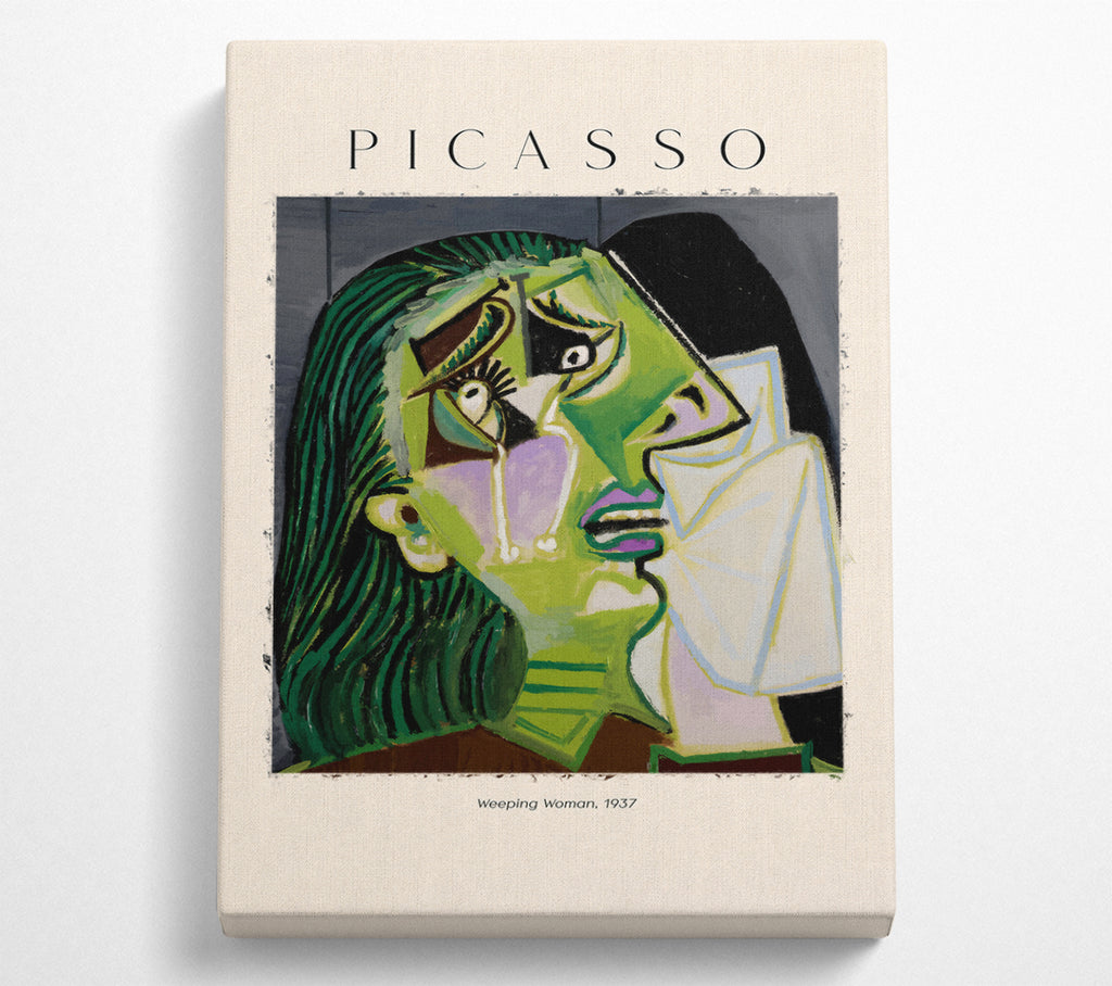 A Square Canvas Print Showing Weeping Woman, 1937 By Picasso Square Wall Art