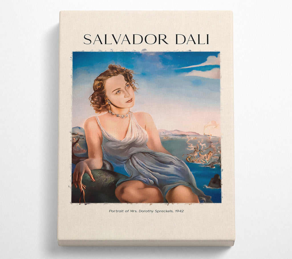 A Square Canvas Print Showing Portrait Of Mrs. Dorothy Spreckels, 1942 By Salvador Dali Square Wall Art