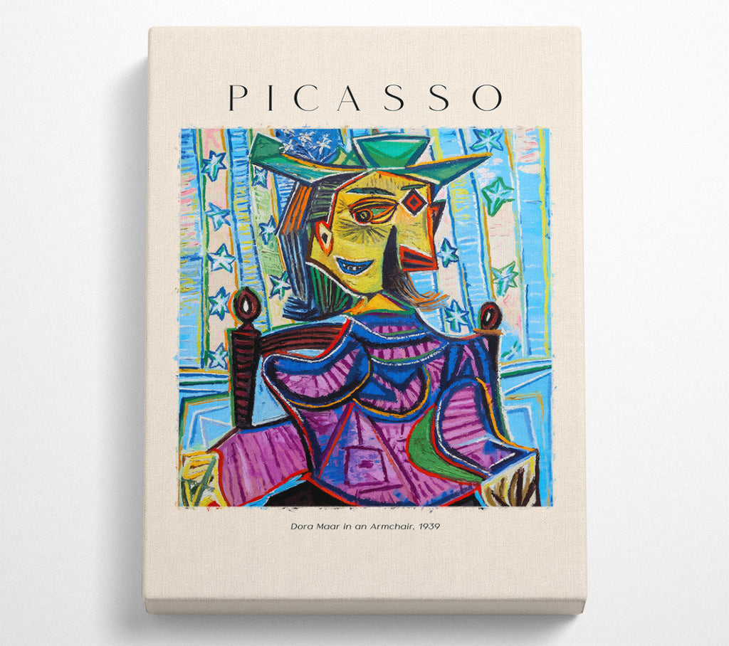 A Square Canvas Print Showing Dora Maar In An Armchair, 1939 By Picasso Square Wall Art