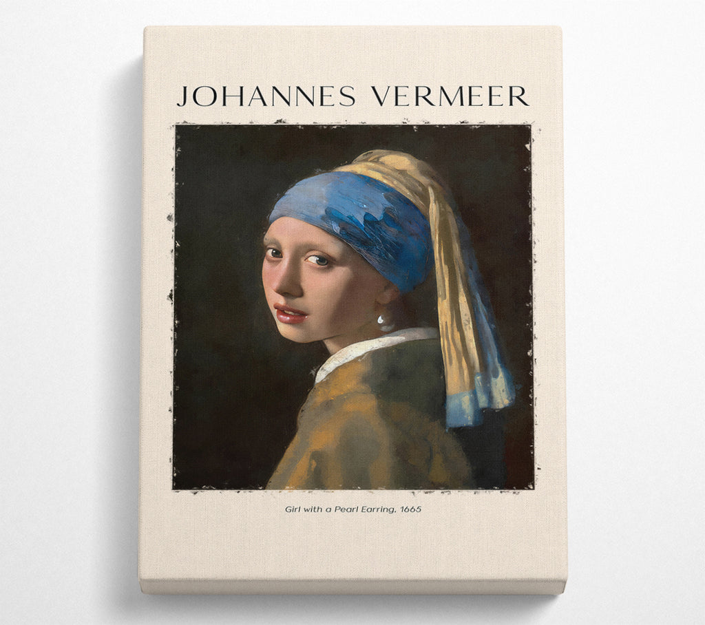 A Square Canvas Print Showing Girl With A Pearl Earring, 1665By Johannes Vermeer Square Wall Art