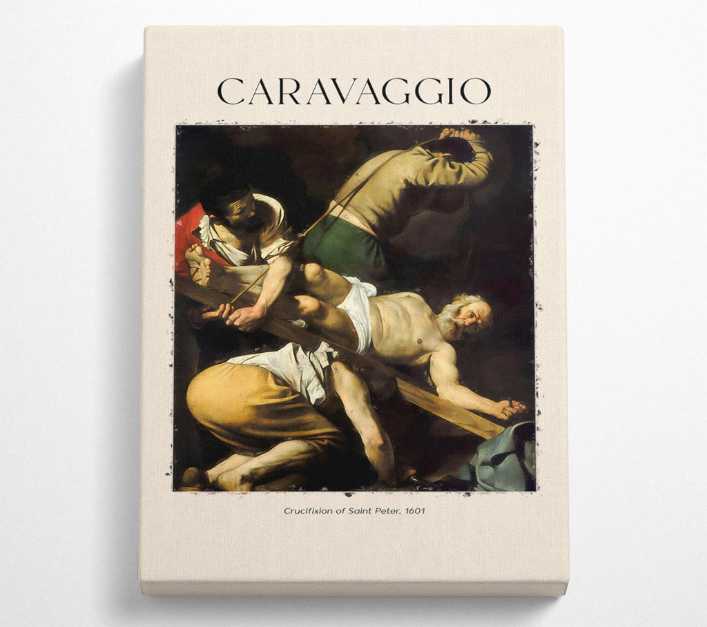 A Square Canvas Print Showing Crucifixion Of Saint Peter, 1601 By Caravaggio Square Wall Art