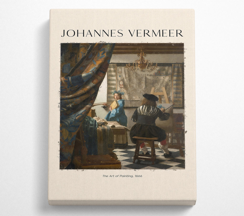 A Square Canvas Print Showing The Art Of Painting, 1666 By Johannes Vermeer Square Wall Art