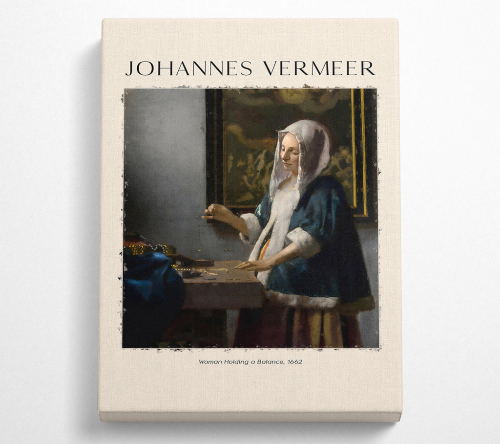 A Square Canvas Print Showing Woman Holding A Balance, 1662 By Johannes Vermeer Square Wall Art
