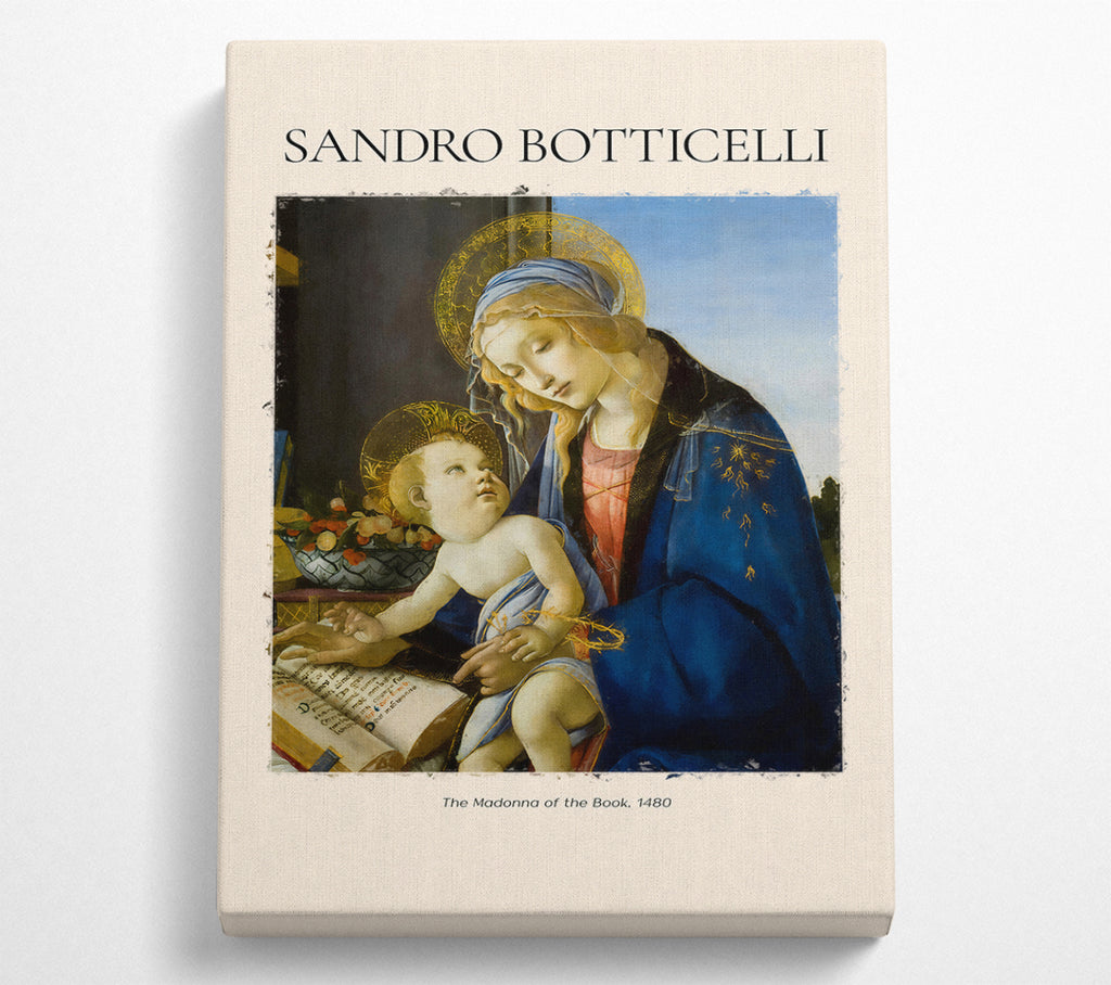 A Square Canvas Print Showing The Madonna Of The Book, 1480 By Sandro Botticelli Square Wall Art
