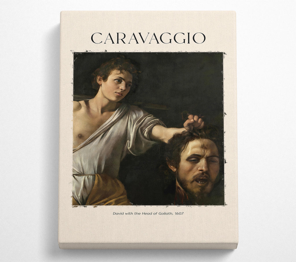 A Square Canvas Print Showing David With The Head Of Goliath, 1607 By Caravaggio Square Wall Art