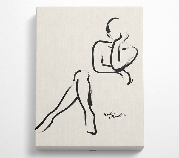  A Canvas Print of Silhouette Woman Canvas Art