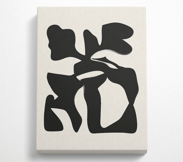  A Canvas Print of Black Abstract Splodge Canvas Wall Art