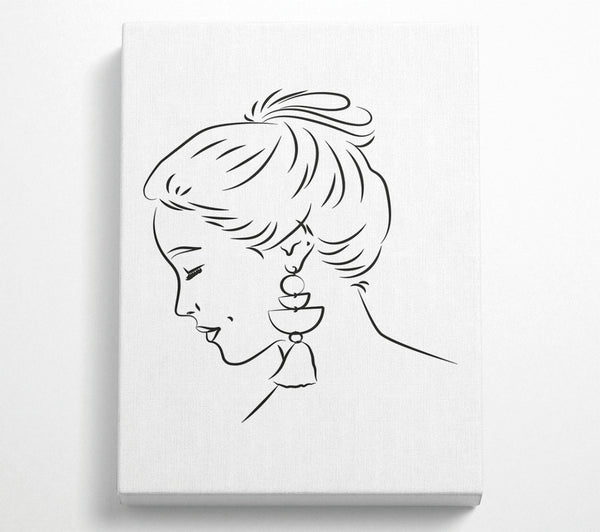 A Canvas Print of Woman With Earrings Canvas Print