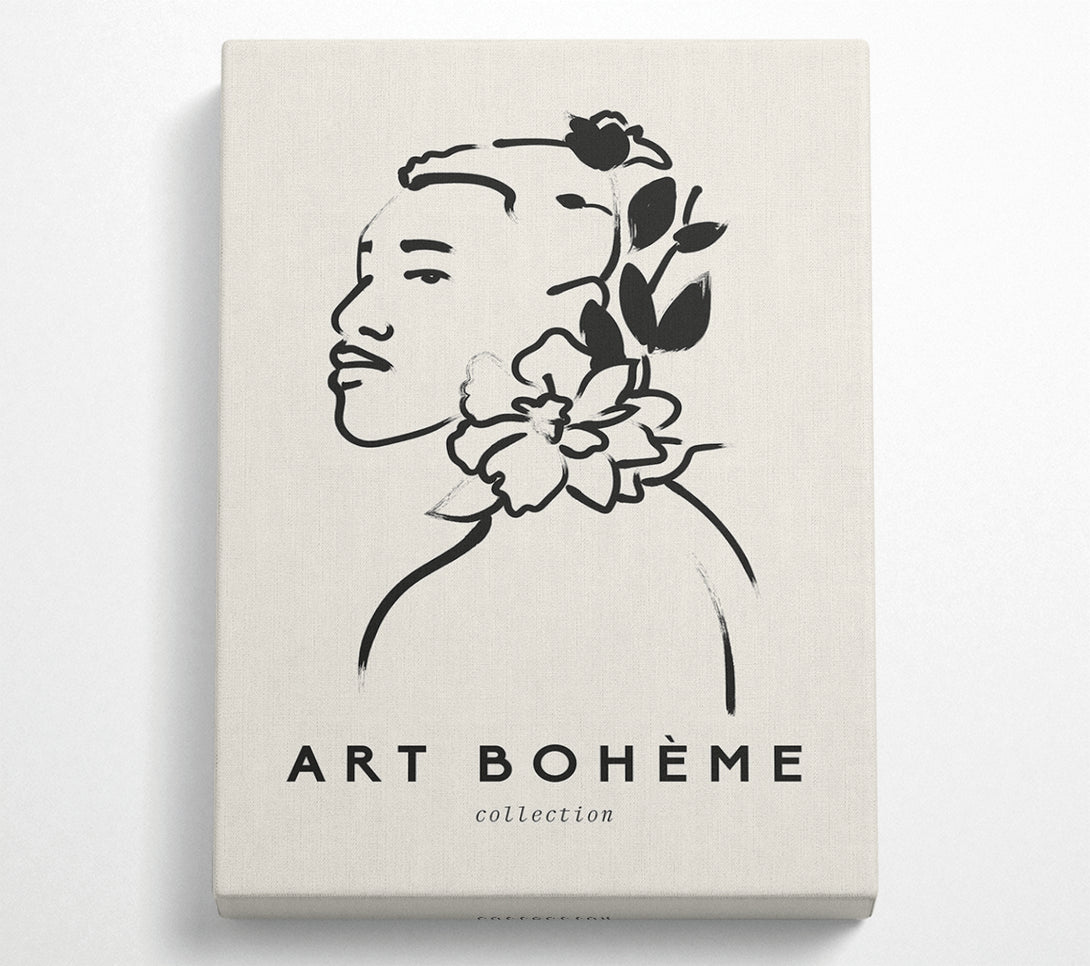  A Canvas Print of Woman With Flowers Canvas Wall Art