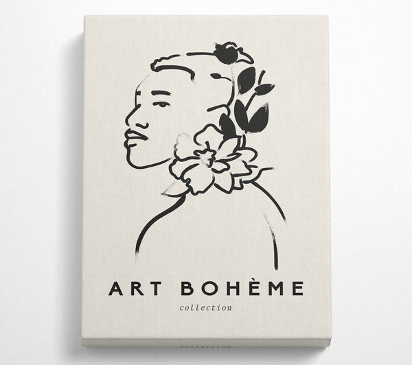  A Canvas Print of Woman With Flowers Canvas Wall Art