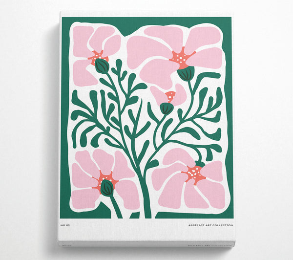 Pink Flowers On Green