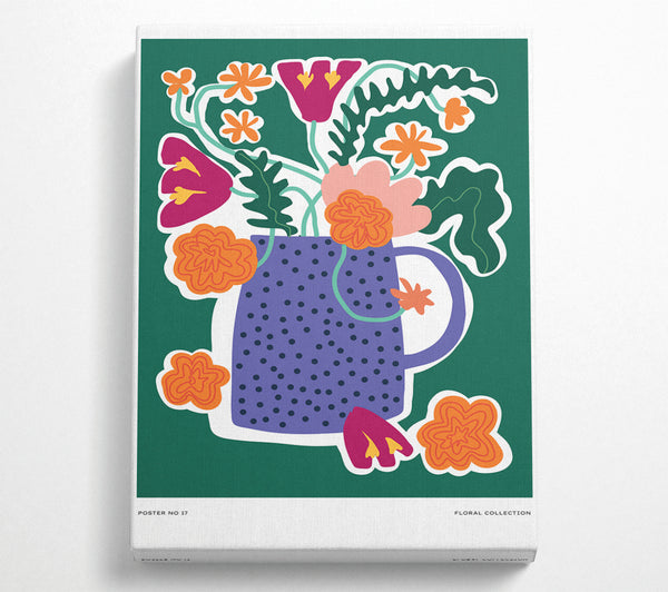  A Canvas Print of Vase Of Beautiful Flowers Canvas Art
