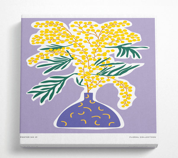 A Square Canvas Print Showing Lavender On Flowers Square Wall Art