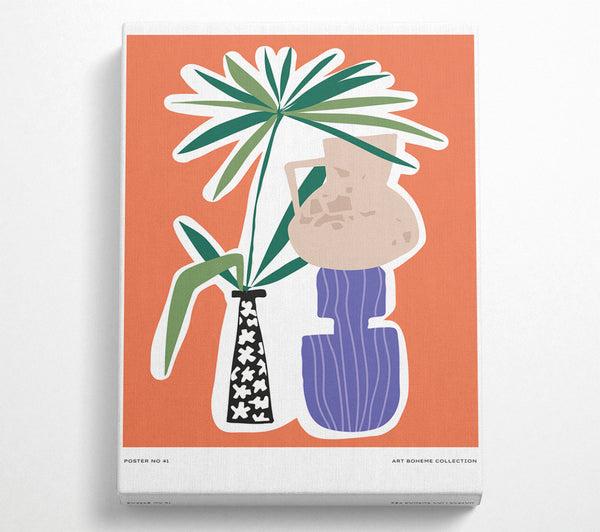  A Canvas Print of Multiple Bohemian Vases Canvas Art