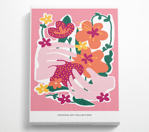  A Canvas Print of Hands Of Flowers Canvas Wall Art