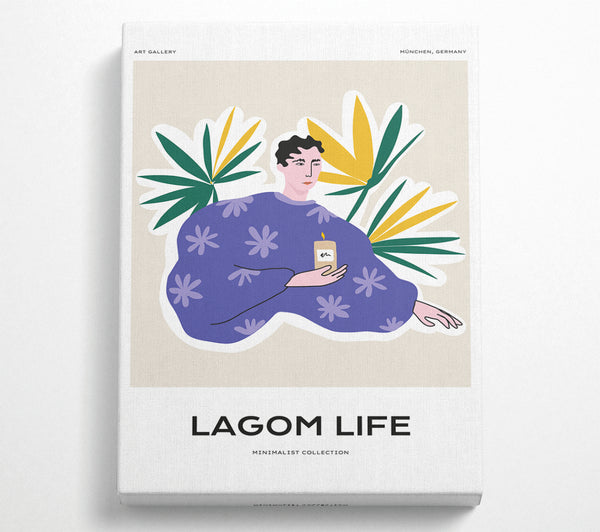  A Canvas Print of Palm Leaf Lady Canvas Print