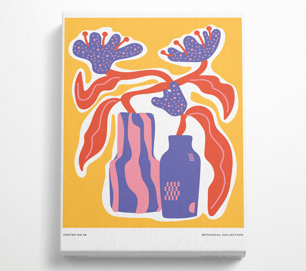  A Canvas Print of Two Vases Of Flowers Canvas Art