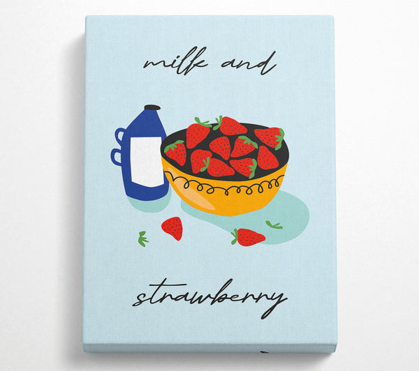  A Canvas Print of Milk And Strawberry Canvas Art