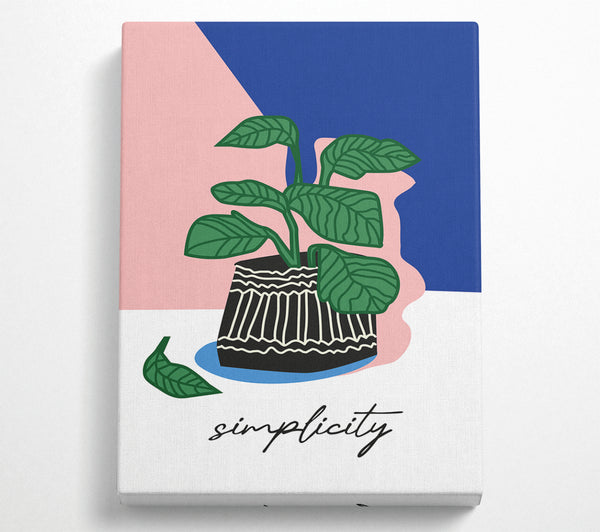  A Canvas Print of Simplicity Of A Flower Vase Canvas Print