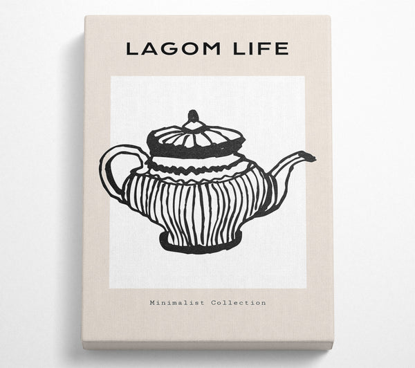  A Canvas Print of Teapot Illustration Canvas Art
