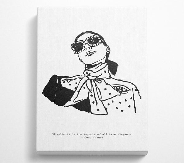  A Canvas Print of Coco Chanel Quote Canvas Print