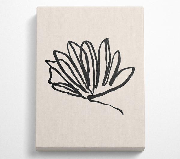  A Canvas Print of Squiggle Leaf Lines Canvas Wall Art