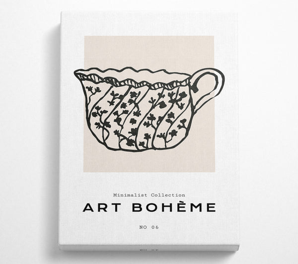  A Canvas Print of Vintage Cup Of Tea Canvas Wall Art