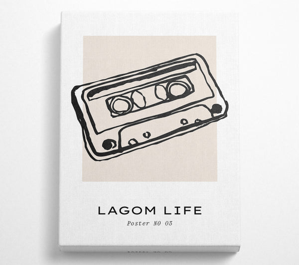  A Canvas Print of Cassette Retro Canvas Art