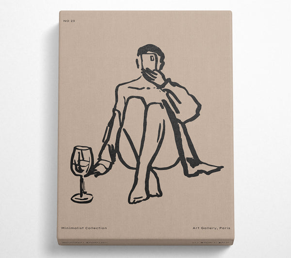  A Canvas Print of One More Glass Of Wine Canvas Wall Art
