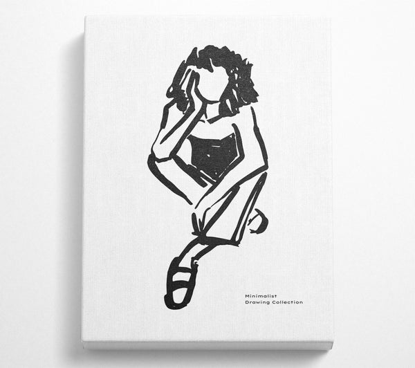  A Canvas Print of The Thinking Woman Canvas Art