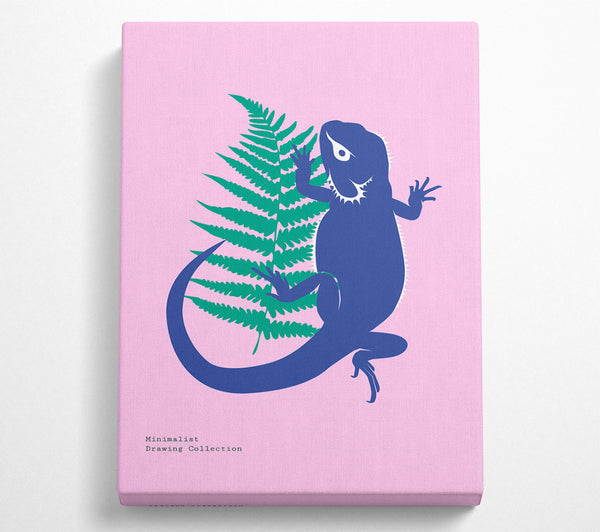  A Canvas Print of Bearded Dragon And Fern Canvas Art