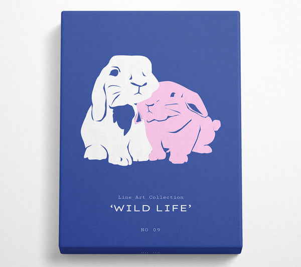  A Canvas Print of Bunny Rabbit Cuddle Canvas Art
