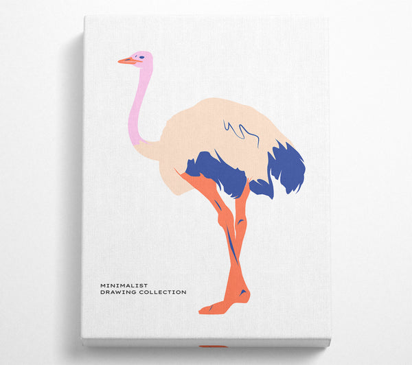  A Canvas Print of Minimalist Ostridge Canvas Print
