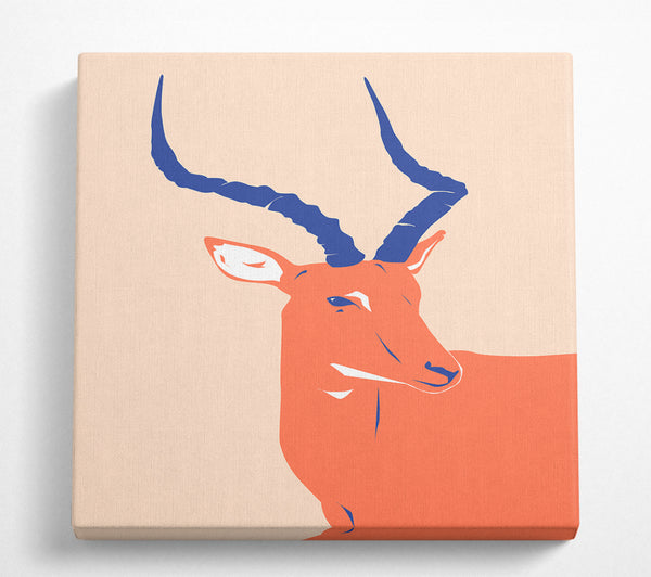 A Square Canvas Print Showing Beautiful Impala Square Wall Art