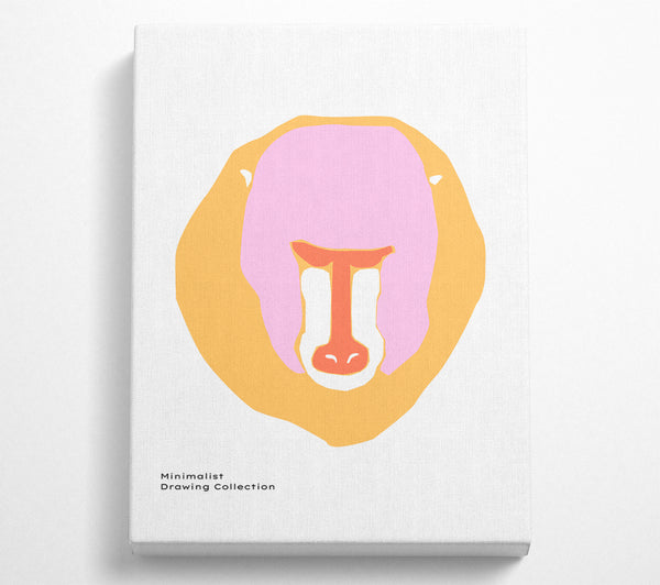  A Canvas Print of Mandrill Face Canvas Art