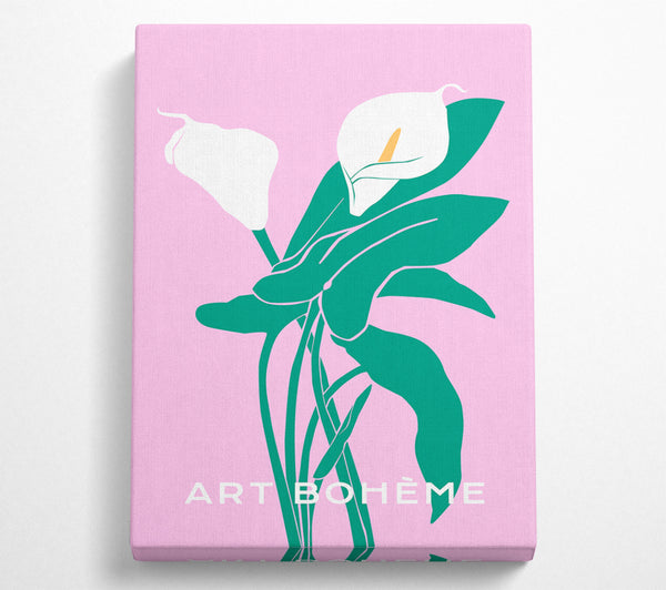 Lilien auf Rosa
