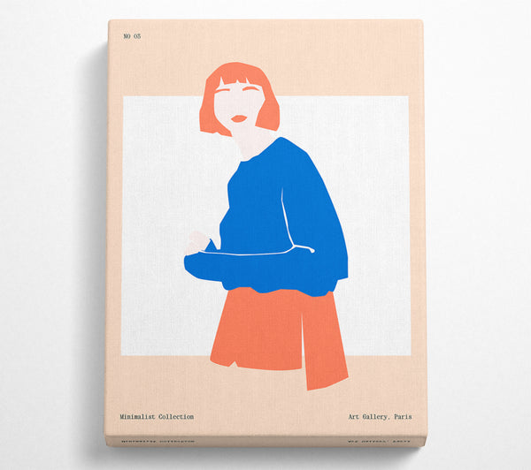 Frau mit orangefarbenen Haaren