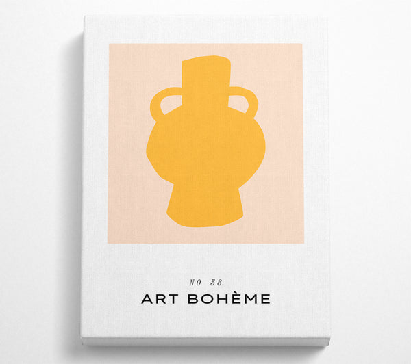 Einfache gelbe Vase