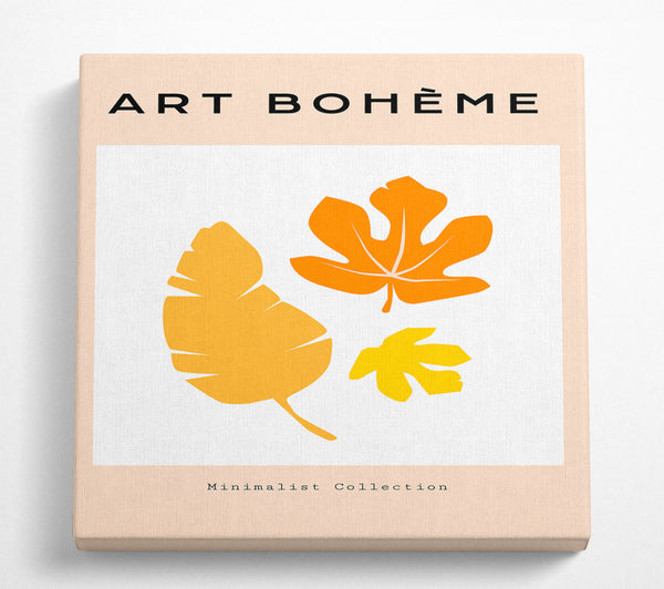 A Square Canvas Print Showing Autumn Leaves Boheme Square Wall Art