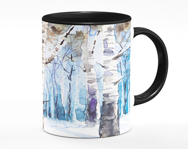 The Beautiful Birch Trees In The Snow Mug